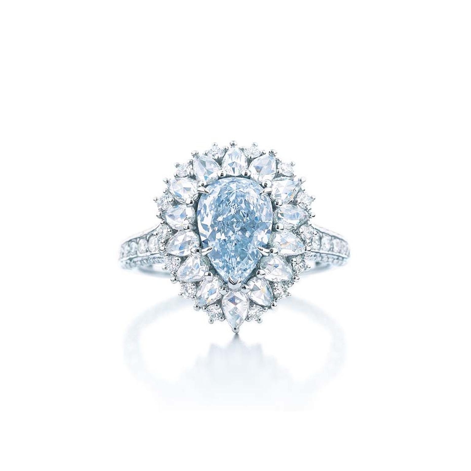Blue diamond engagement rings tiffany sales